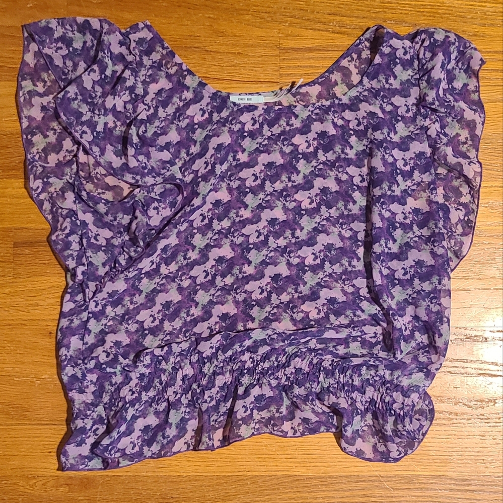Kimchi Blue Abstract Purple Top
